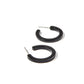 Holly Mini Hoop Earrings - True Black - Shop LINNY CO