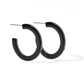 Holly Mini Hoop Earrings - True Black - Shop LINNY CO