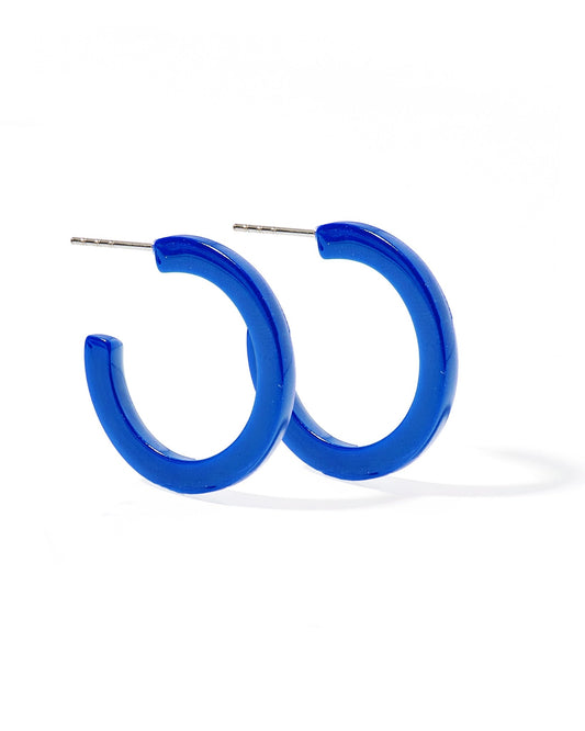 Holly Mini Hoop Earrings - True Blue - Shop LINNY CO