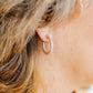 Holly Mini Hoop Earrings - Vintage Rose - Shop LINNY CO