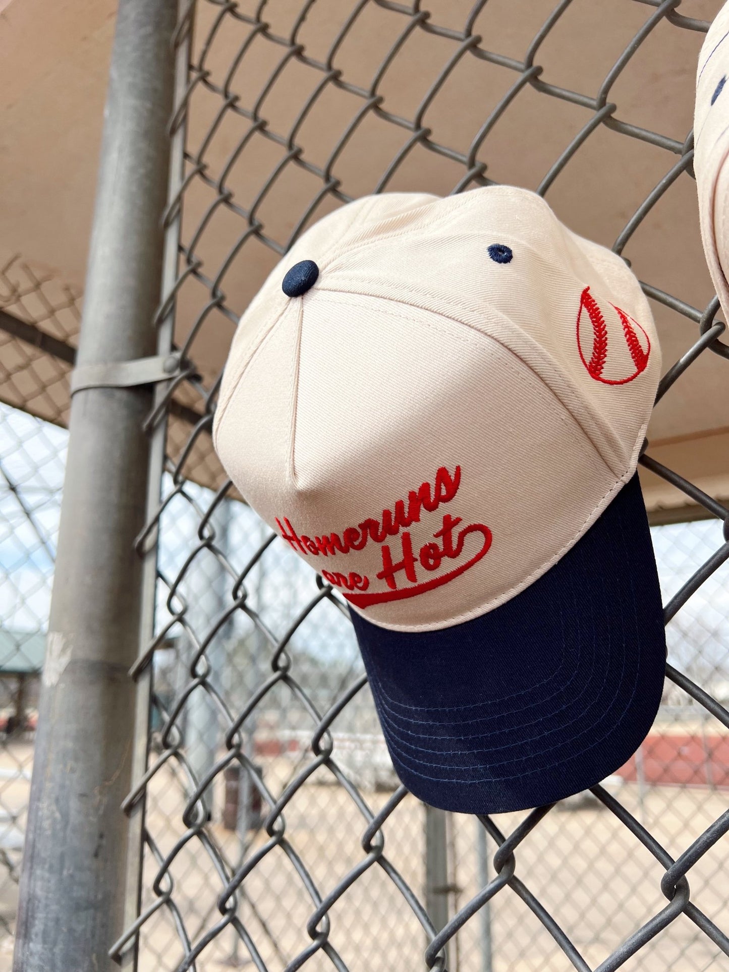 Homeruns are Hot - Navy Vintage Trucker Hat - Shop LINNY CO