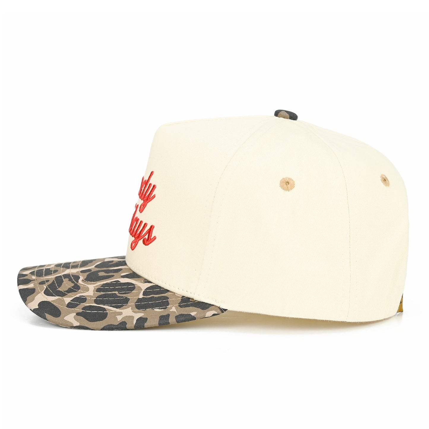 Howdy Holidays Red and Leopard - Vintage Trucker Hat - Shop LINNY CO