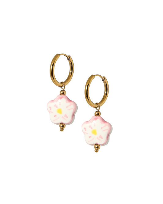 Huggie Charm Earrings - Bloom - Shop LINNY CO