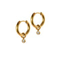 Huggie Charm Earrings - Celine Gold - Shop LINNY CO