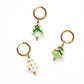 Huggie Charm Earrings - Christmas Tree Green - Shop LINNY CO