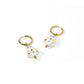 Huggie Charm Earrings - Christmas Tree Polka Dot - Shop LINNY CO