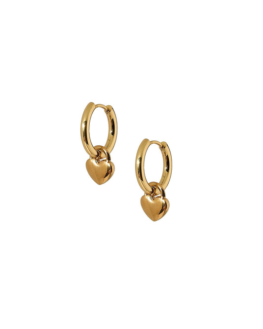 Huggie Charm Earrings - Dakota Heart - Shop LINNY CO