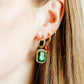 Huggie Charm Earrings - Diana Green - Shop LINNY CO