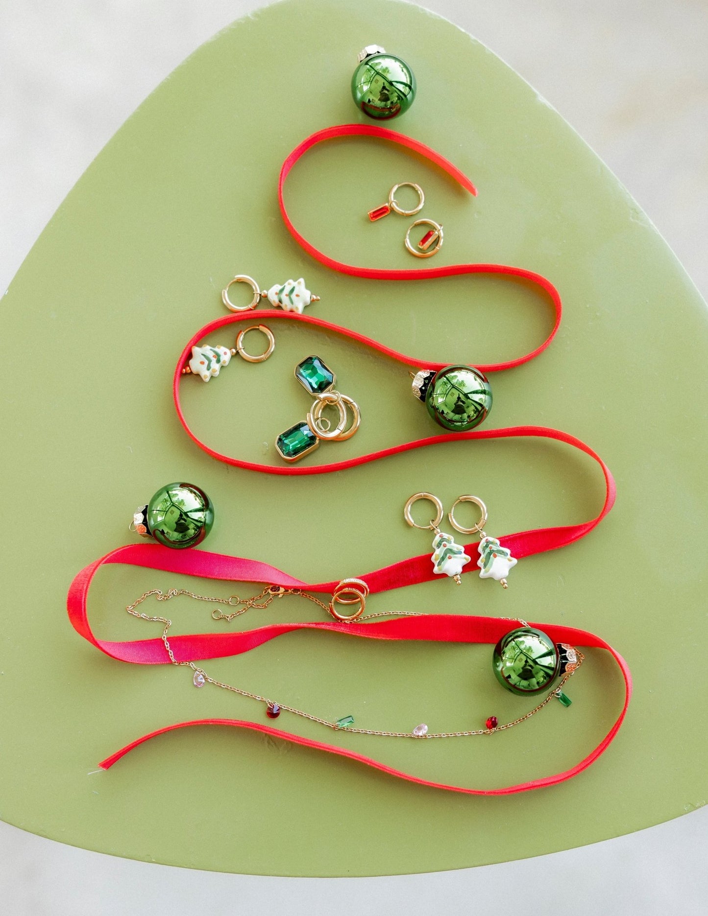 Huggie Charm Earrings - Diana Green - Shop LINNY CO