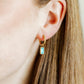 Huggie Charm Earrings - Edith Pink Gold