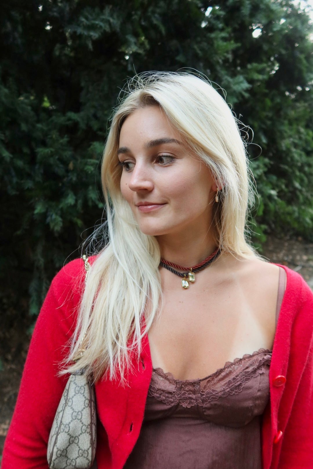 Huggie Charm Earrings - Edith Clear Gold - Shop LINNY CO