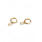 Huggie Charm Earrings - Edith Clear Gold - Shop LINNY CO