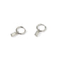 Huggie Charm Earrings - Edith Clear Silver - Shop LINNY CO