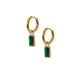 Huggie Charm Earrings - Edith Green Gold - Shop LINNY CO