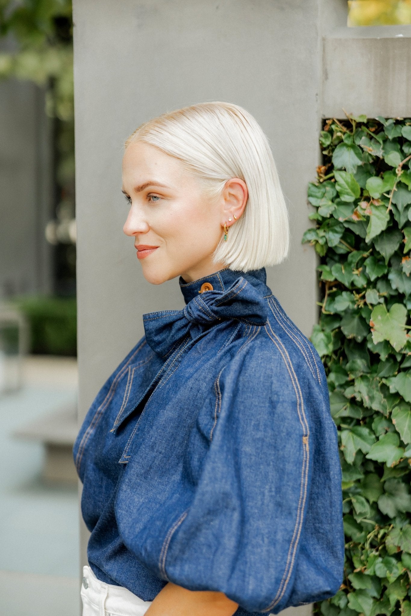 Huggie Charm Earrings - Edith Green Gold - Shop LINNY CO