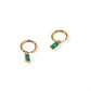 Huggie Charm Earrings - Edith Green Gold - Shop LINNY CO