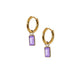 Huggie Charm Earrings - Edith Lavender Gold - Shop LINNY CO
