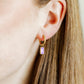Huggie Charm Earrings - Edith Lavender Gold - Shop LINNY CO