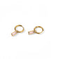 Huggie Charm Earrings - Edith Pink Gold - Shop LINNY CO