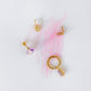 Huggie Charm Earrings - Edith Pink Gold - Shop LINNY CO