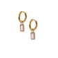 Huggie Charm Earrings - Edith Pink Gold - Shop LINNY CO
