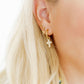 Huggie Charm Earrings - Esther Cross Clear - Shop LINNY CO