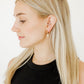 Huggie Charm Earrings - Esther Cross Clear - Shop LINNY CO