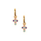 Huggie Charm Earrings - Esther Cross Multi - Shop LINNY CO