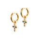 Huggie Charm Earrings - Esther Cross Multi - Shop LINNY CO