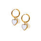 Huggie Charm Earrings - Hillary Heart Gold - Shop LINNY CO