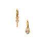 Huggie Charm Earrings - Lock and Key Gold - Shop LINNY CO