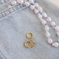 Huggie Charm Earrings - Lock and Key Gold - Shop LINNY CO