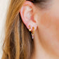 Huggie Charm Earrings - Marigold Pink and Purple - Shop LINNY CO
