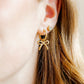 Huggie Charm Earrings - Sadie Bow Gold - Shop LINNY CO