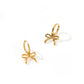Huggie Charm Earrings - Sadie Bow Gold - Shop LINNY CO