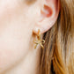 Huggie Charm Earrings - Sadie Bow Gold - Shop LINNY CO