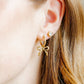 Huggie Charm Earrings - Sadie Bow Gold - Shop LINNY CO