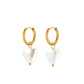 Huggie Charm Earrings - Willa Heart Gold - Shop LINNY CO