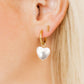 Huggie Charm Earrings - Willa Heart Gold - Shop LINNY CO