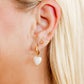 Huggie Charm Earrings - Willa Heart Gold - Shop LINNY CO