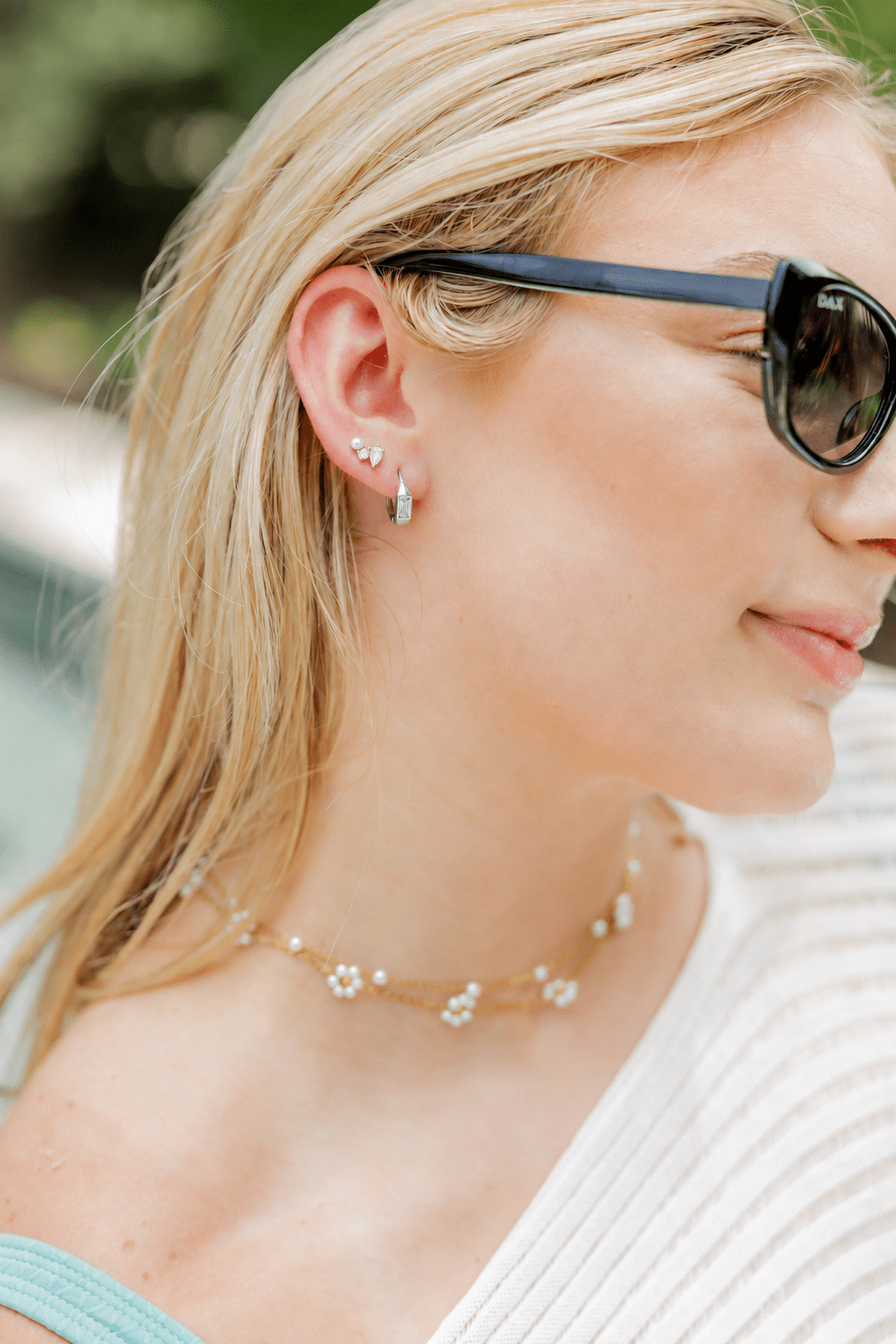 Huggie Earrings - Lottie Silver - Shop LINNY CO