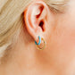 Huggie Earrings - Scarlett Hoop Blue 10mm - Shop LINNY CO