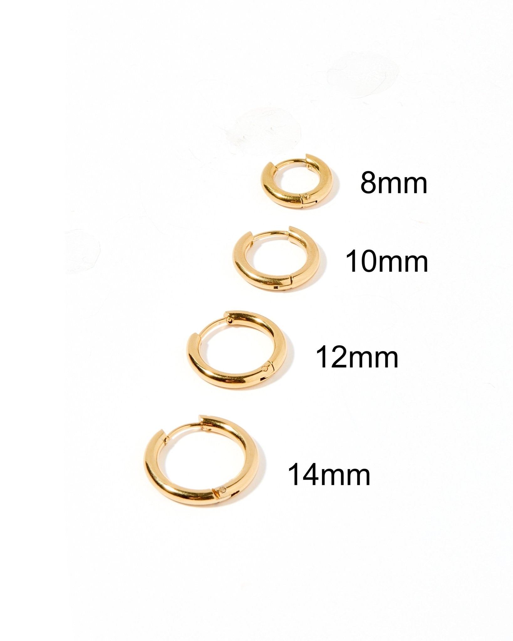 Huggie Earrings - Scarlett Hoop Blue 10mm - Shop LINNY CO