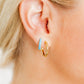 Huggie Earrings - Scarlett Hoop Blue 10mm - Shop LINNY CO