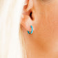 Huggie Earrings - Scarlett Hoop Blue 10mm - Shop LINNY CO