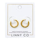 Huggie Earrings - Scarlett Hoop Gold 10mm - Shop LINNY CO