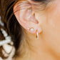 Huggie Earrings - Scarlett Hoop Gold 12mm CZ - Shop LINNY CO