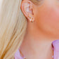 Huggie Earrings - Scarlett Hoop Gold 12mm CZ - Shop LINNY CO