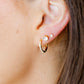 Huggie Earrings - Scarlett Hoop Gold 12mm CZ - Shop LINNY CO