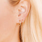 Huggie Earrings - Scarlett Hoop Gold 12mm CZ - Shop LINNY CO